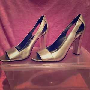 Steven Madden Silver evening block heel Shoes